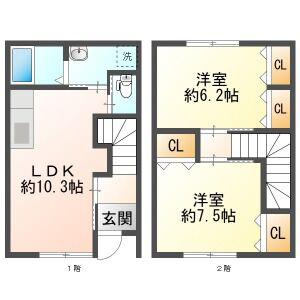 フォレストハウスA&S(2LDK/1階)の間取り写真