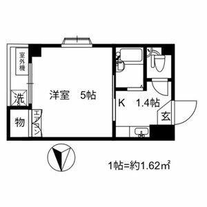 エクスラン(1K/3階)の間取り写真