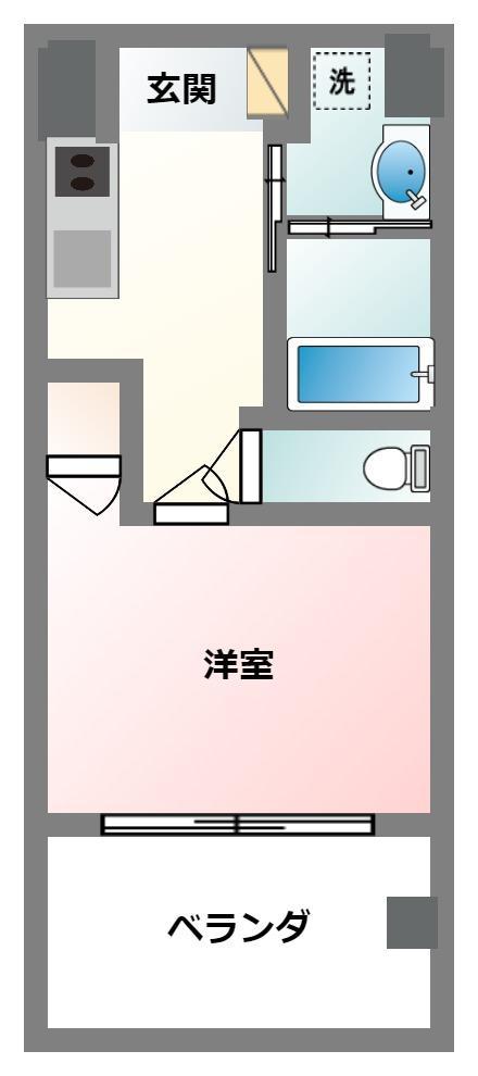 ヒルトップネクスト(1K/5階)の間取り写真