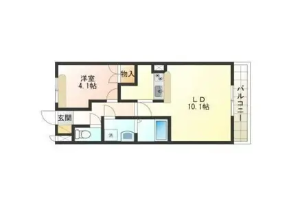 メゾンSOLA(1LDK/2階)の間取り写真