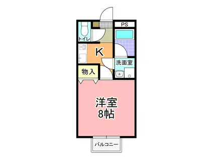 アートヒルズ岡本(1K/1階)の間取り写真