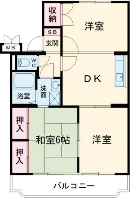 ジェネシス大島A(3DK/3階)の間取り写真