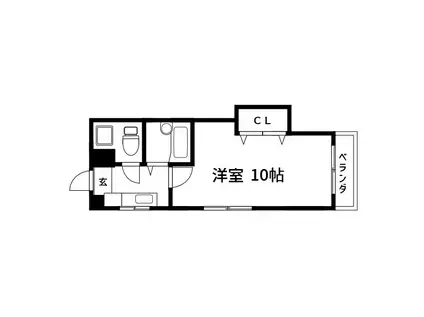 内田ビル(1K/3階)の間取り写真