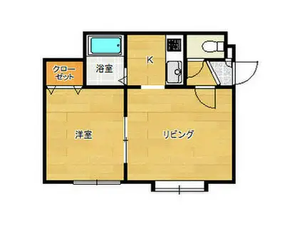 オリファコート(1LDK/3階)の間取り写真