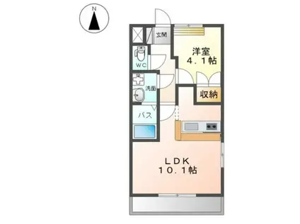 プロニティピア09(1LDK/2階)の間取り写真