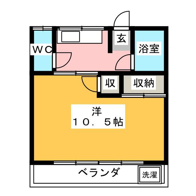メゾン新川口東棟(ワンルーム/1階)の間取り写真