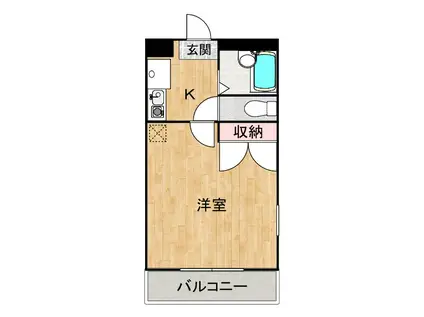 サンルーチェHARA(1K/2階)の間取り写真