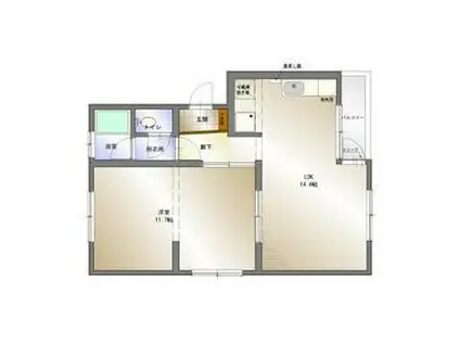 清和ビル(1LDK/3階)の間取り写真