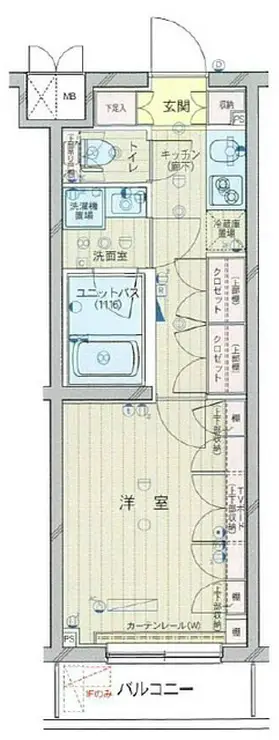 ルーブル中村橋参番館 1階階 間取り