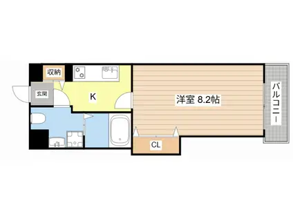 ファルカ(1K/2階)の間取り写真