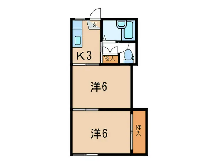 南ヶ丘ハイツ 2階階 間取り