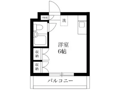 スカイコート向ヶ丘遊園(ワンルーム/4階)の間取り写真