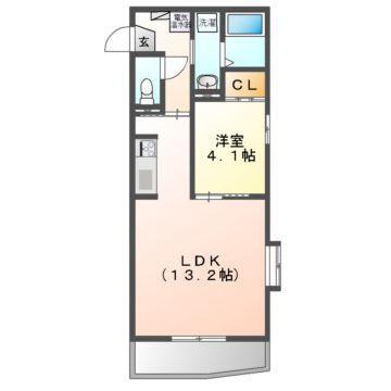 SIDE-S(1LDK/5階)の間取り写真
