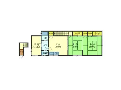 本町28番 1棟2戸(3DK/1階)の間取り写真