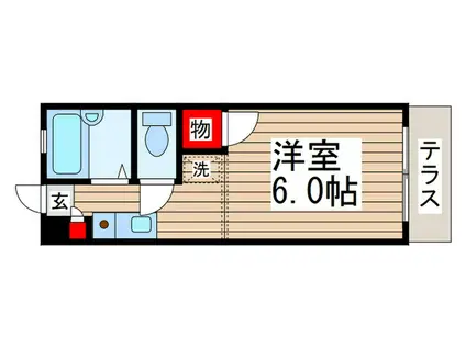 ベルコリーヌIII(ワンルーム/1階)の間取り写真