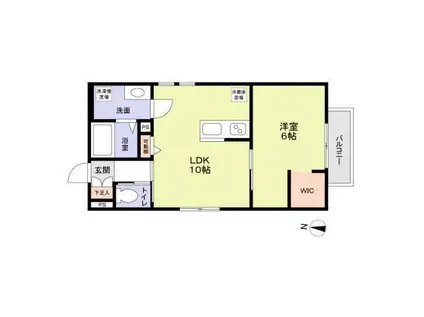 プレジオ明大前(1LDK/2階)の間取り写真