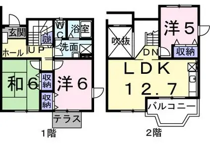 ドルチェ・モルティG(3LDK/1階)の間取り写真
