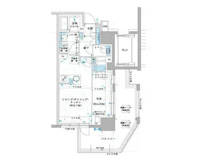 オーパスレジデンス中板橋(1LDK/11階)の間取り写真