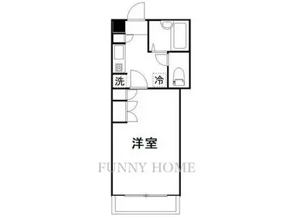 プレズントリガーレ世田谷上町ノース(1K/1階)の間取り写真