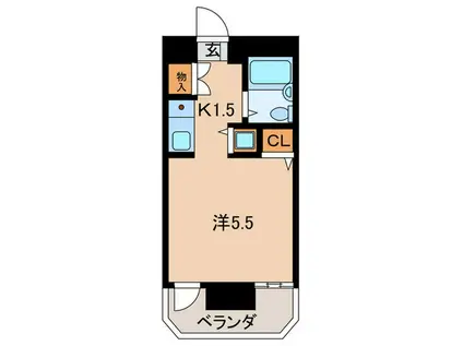 ビッグヴァン日吉ホームズ(ワンルーム/1階)の間取り写真