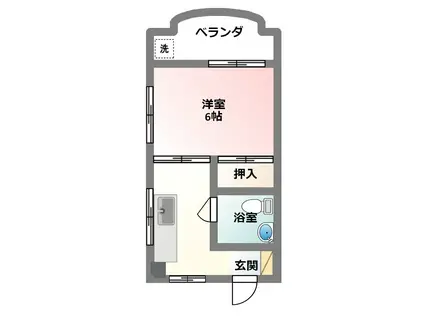 シャトレオリオン(1DK/3階)の間取り写真