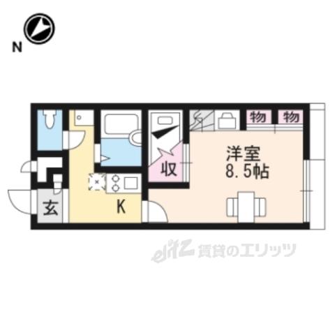 レオパレスアーネスト(1K/1階)の間取り写真