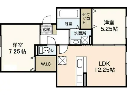 ルミエル(2LDK/3階)の間取り写真