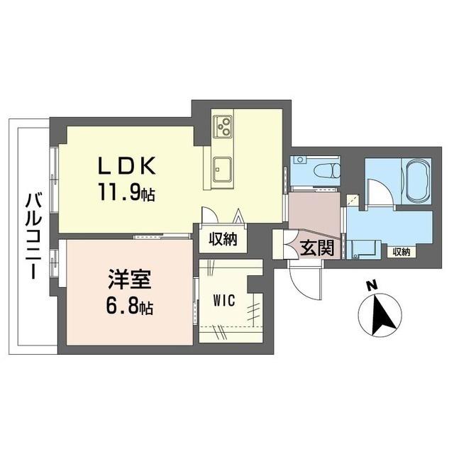 アルバハウス(1LDK/1階)の間取り写真