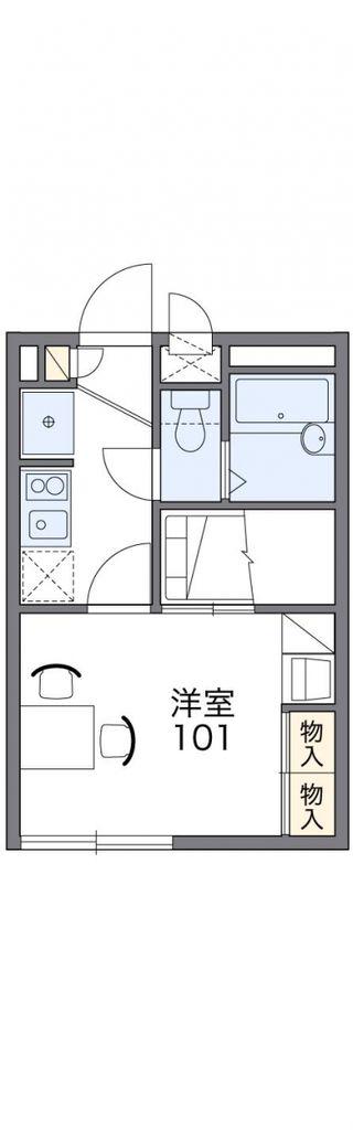 レオパレスクレール(1K/2階)の間取り写真