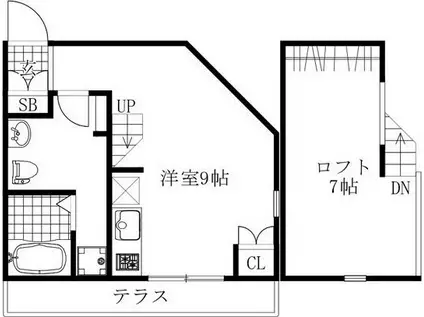 LE COCON 本星崎町II(ワンルーム/1階)の間取り写真
