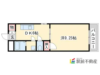 プレミール21(1DK/1階)の間取り写真