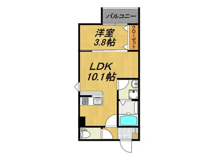 LECOCON一宮VII(1LDK/2階)の間取り写真