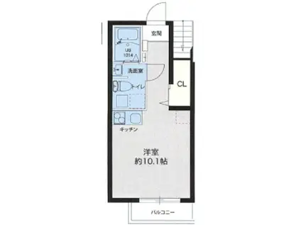 レピュア成増レジデンス(ワンルーム/2階)の間取り写真