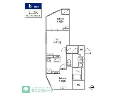 GRAN PASEO大森III(2LDK/4階)の間取り写真