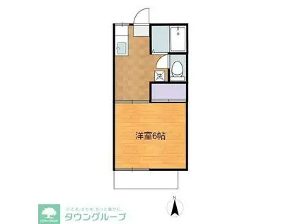 カトレアハイツ(1K/2階)の間取り写真