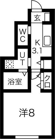 ARROTSKA(1K/1階)の間取り写真