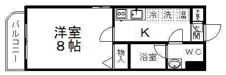 プラセール高橋(1K/3階)の間取り写真