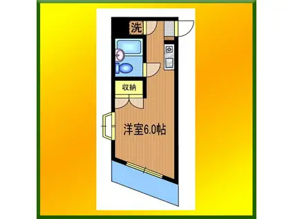 ヴォージュ石川(ワンルーム/1階)の間取り写真