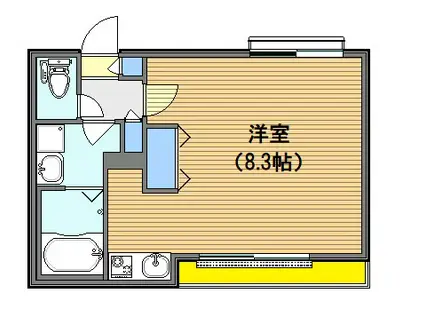K ドットケイ(1K/2階)の間取り写真