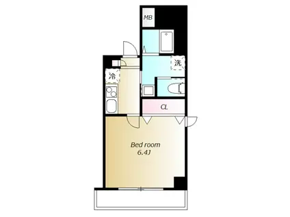 グランドリバティー西池袋(1K/3階)の間取り写真