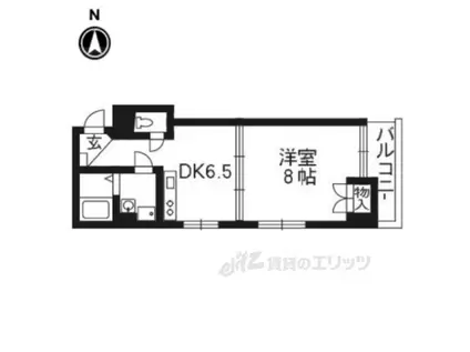 フィガロコート(1DK/6階)の間取り写真