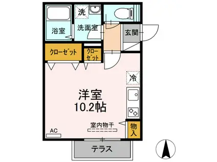 R MASION(ワンルーム/1階)の間取り写真