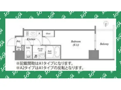 エスリード新栄マルス(1K/13階)の間取り写真