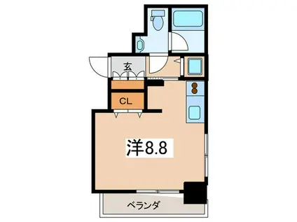 アーバンフラッツ町田(ワンルーム/2階)の間取り写真