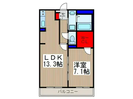 ルミナス高鼻(1LDK/1階)の間取り写真