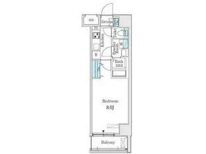 プレイズシード名駅北(1K/2階)の間取り写真