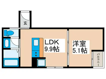 東尾久4丁目共同(1LDK/3階)の間取り写真