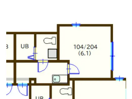 セレスト井土ヶ谷(1K/1階)の間取り写真