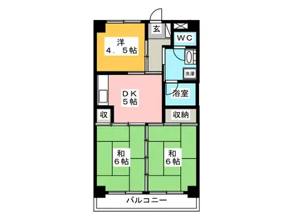 ハイタウンみずほIII(3DK/7階)の間取り写真