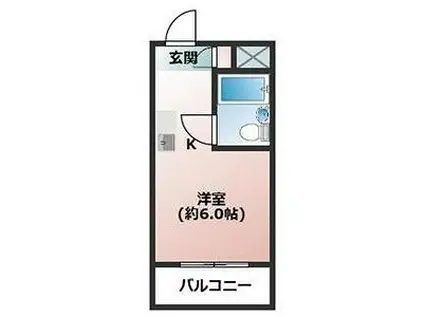 メゾン・ド・セレーネ(ワンルーム/2階)の間取り写真